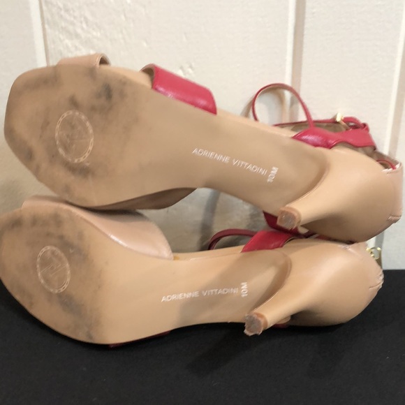 Adrienne Vittadini Xtra Sandals Tan and Red - Picture 8 of 16